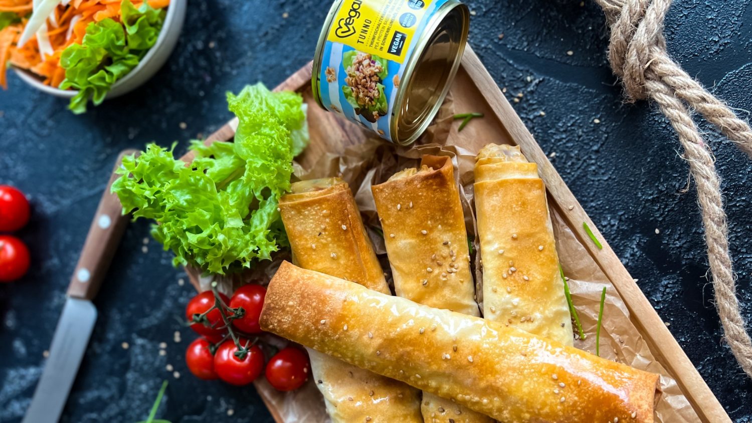 Vegan filo pastry with Veganz Thnfsh – your seafood-flavoured börek!